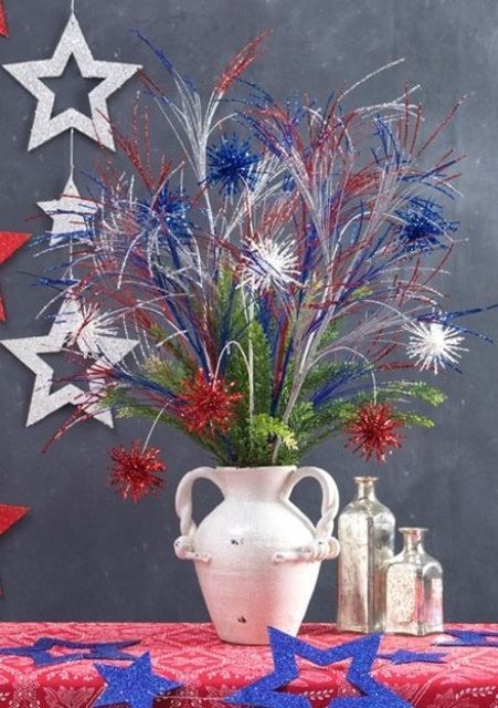 Cool 4th July Centerpieces In National Colors | Patriotic .
