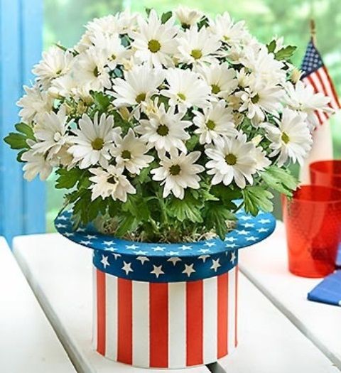 53 Cool 4th July Centerpieces In National Colors | 4th of july .