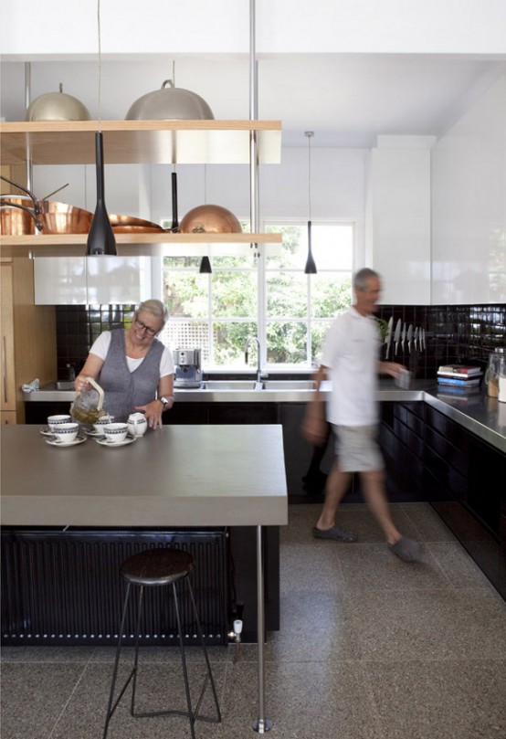 Cool Big Kitchen In Minimalist And Rustic Styles - DigsDi