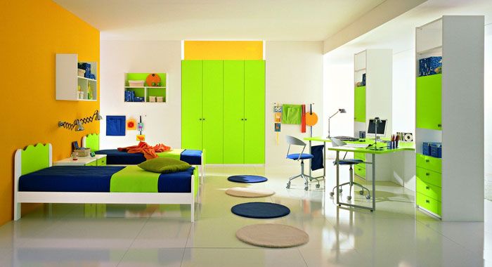 Cool Yellow and Green Boys Bedroom Ideas by ZG Group | Cool .