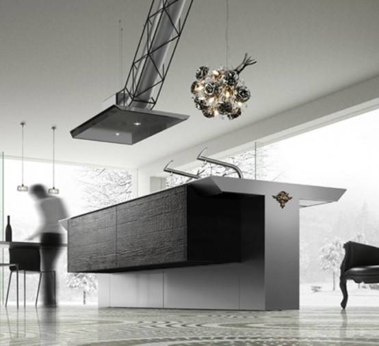 Cool Minimalist Kitchen In Dark Grey From Toyo - DigsDi