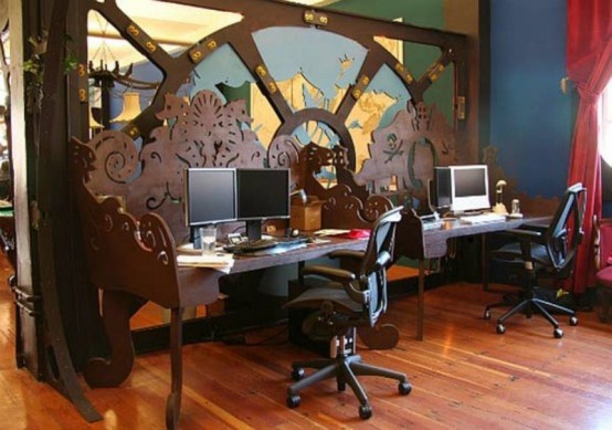 28 Crazy Steampunk Home Office Designs - DigsDi