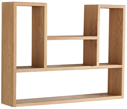 JPZWJZ Shelf, Nordic Solid Wood White Oak Creative Bookshelf .