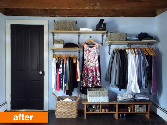 Before & After: A Creative Solution for a No-Closet Bedroom | No .