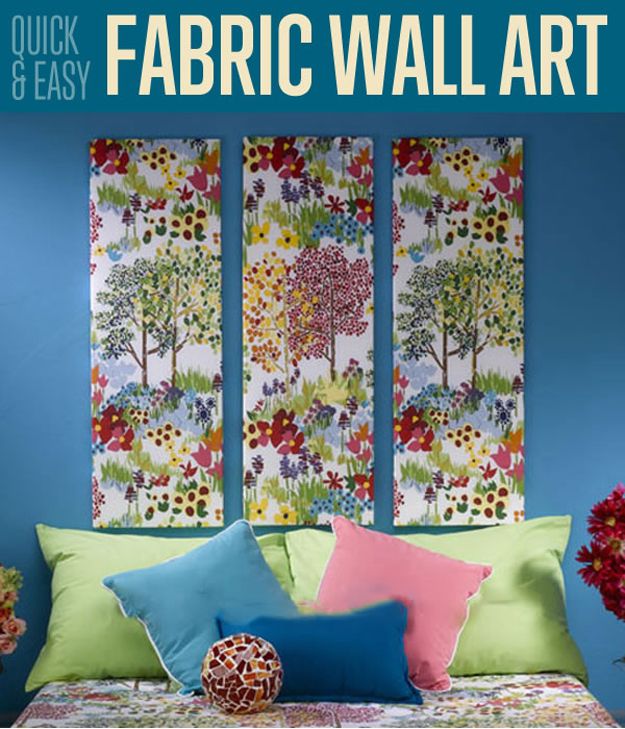 Fabric Wall Art DIY Projects Craft Ideas & How To's for Home Decor .