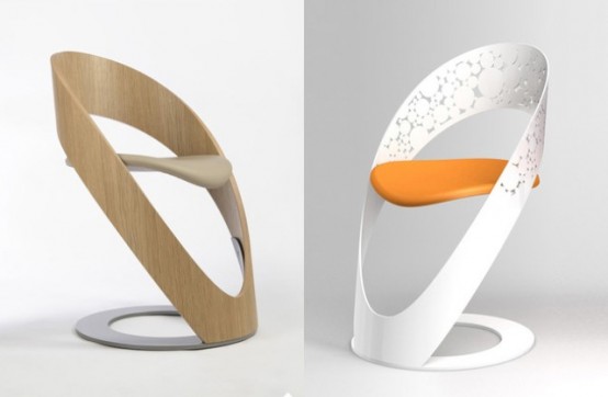 Curvy Chairs And Stools Of Different Materials By Martz Edition .