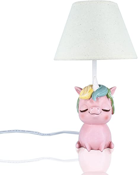 Amazlab Cute Unicorn Table Lamp for Bedroom, Bedside Lamp for Kids .