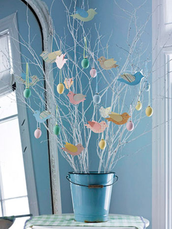 Easter Tree with Birds, Spring Table Decoration Ide