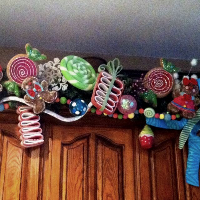 Gingerbread and candy themed garland! | Christmas garland, Candy .