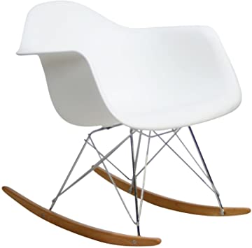 Amazon.com: Modway MO-EEI-147-WHI Rocker Plastic Lounge Chair .