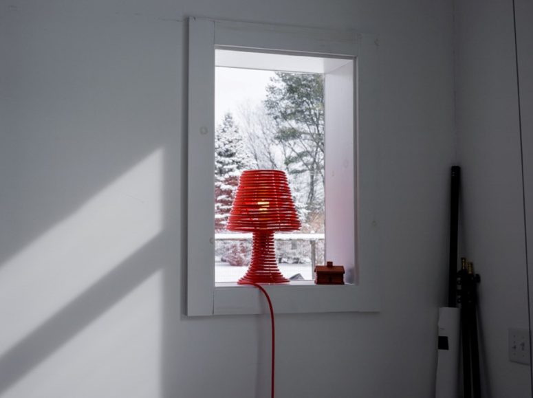 Eccentric Coil Lamp Made Of Colorful Cord - DigsDi