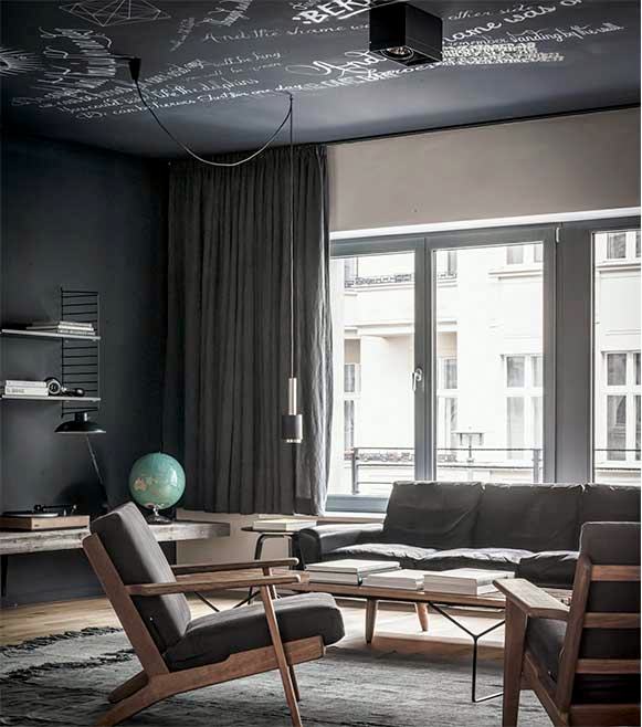 Edgy luxury apartment equipped with statement furnitu