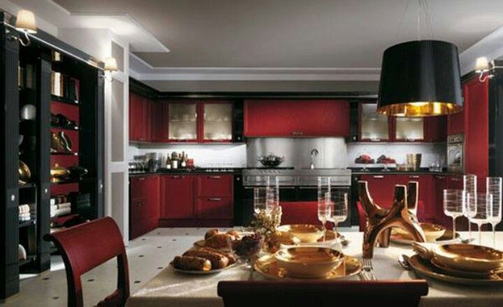Kitchen Decor (♥'n the red:) | Contemporary kitchen, Classic .