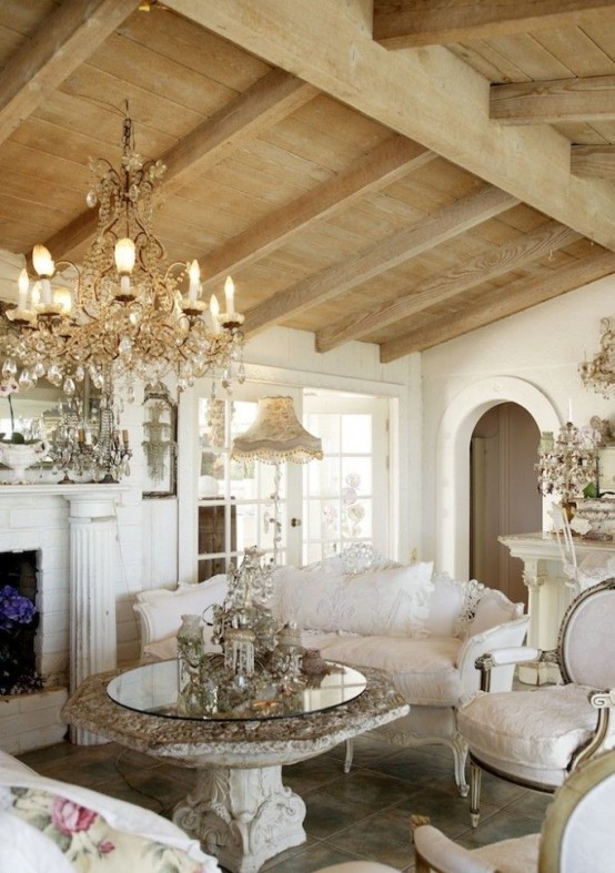 37 Enchanted Shabby Chic Living Room Designs - DigsDi