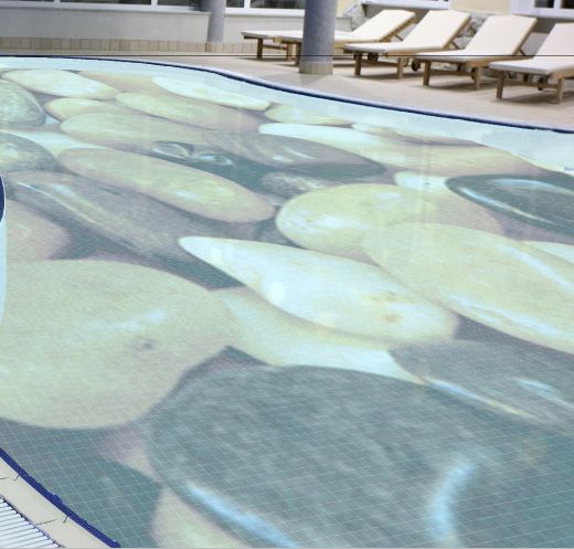 Fascinating Swimming Pool Design with Mosaic Glass Tiles by .