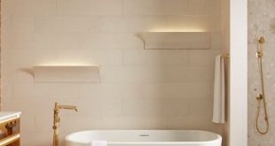 Pas Deco tiles by Ann Sacks for Kohler. Curved and flat concrete .