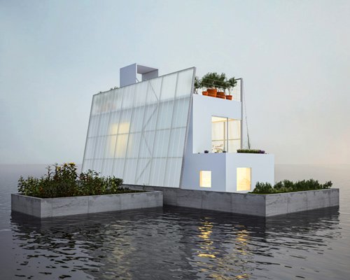 floating house proposal by carl turner architects for paperhous
