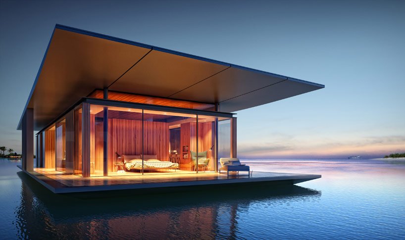 dymitr malcew floats mobile house for calming water retre