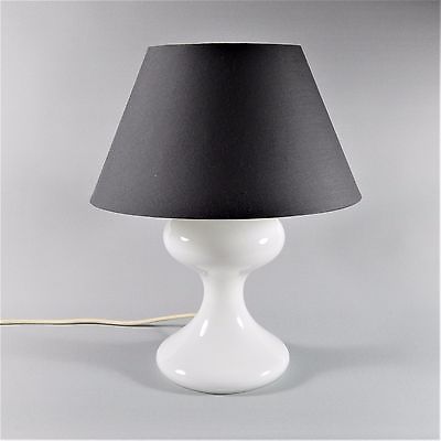 Ingo Maurer Design M ML1 White Cased Glass Table Lamp Vintage Mid .