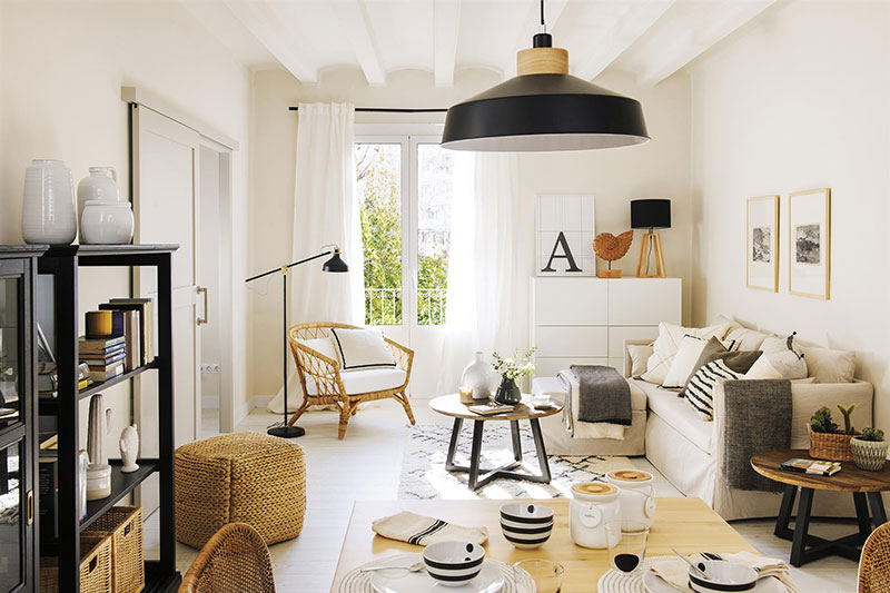 Small but functional Scandinavian-style apartment in Spain (50 sqm .