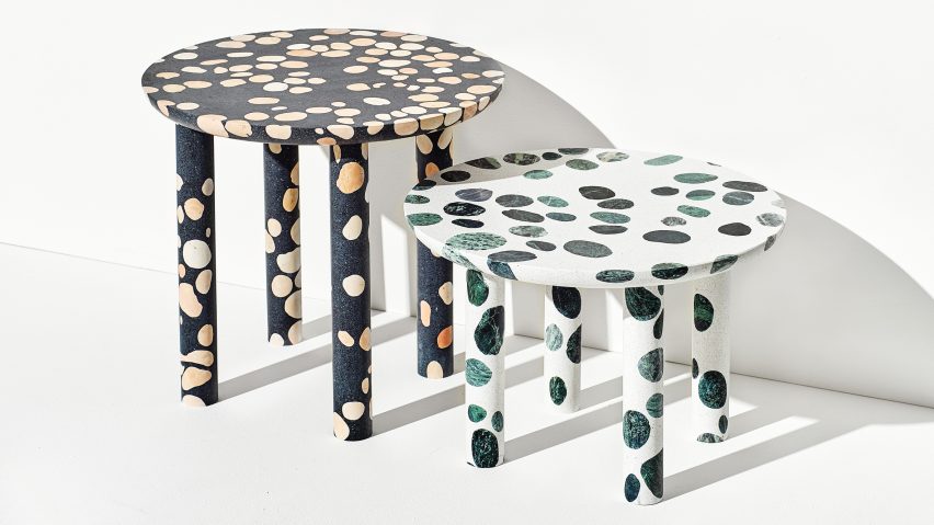 Alberto Bellamoli creates dappled terazzo tables, bowls and .