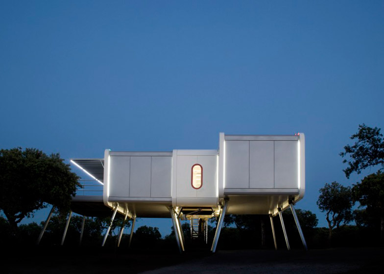 NOEM's Spaceship Home is a shiny sci-fi structu