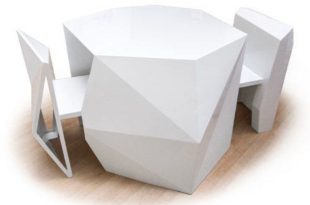 Futuristic Table And Chairs To Hide In It | DigsDigs | Geometric .