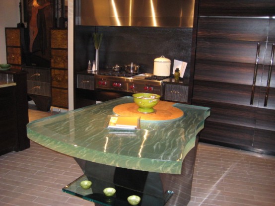 Glass Tops for Cool and Unusual Kitchen Designs from ThinkGlass .