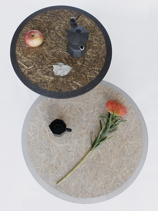 Going Green: Straw Side Tables Of Biodegradable Material - DigsDi