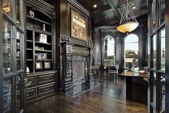 nice 21 Gorgeous Gothic Home Office And Library Décor Ideas .