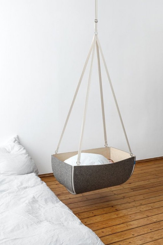 27 Gorgeous Suspended Cradles For Your Baby - DigsDi
