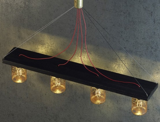 Grungy Industrial Jar Lamp For Men's Caves - DigsDi