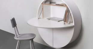 Minimalist Wall-Mounted Hideaway Desk/Cabinet - IPPIN