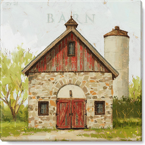 stone barn canvas art print Archives - Darren Gygi Home Collecti