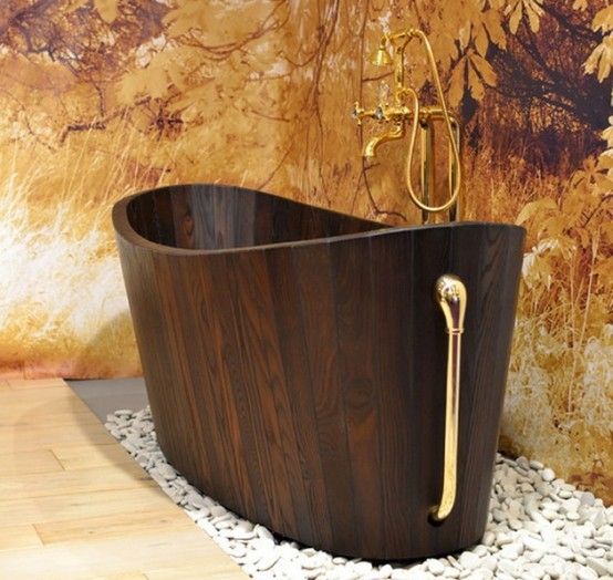 Pin by Shop This on Outside | Wooden bathtub, Wood bathtub, Wooden .
