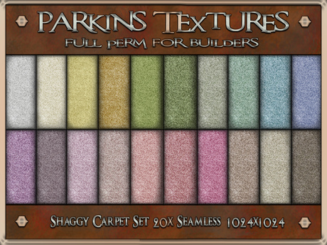 Second Life Marketplace - Parkins Textures - Shaggy Carpet Set .