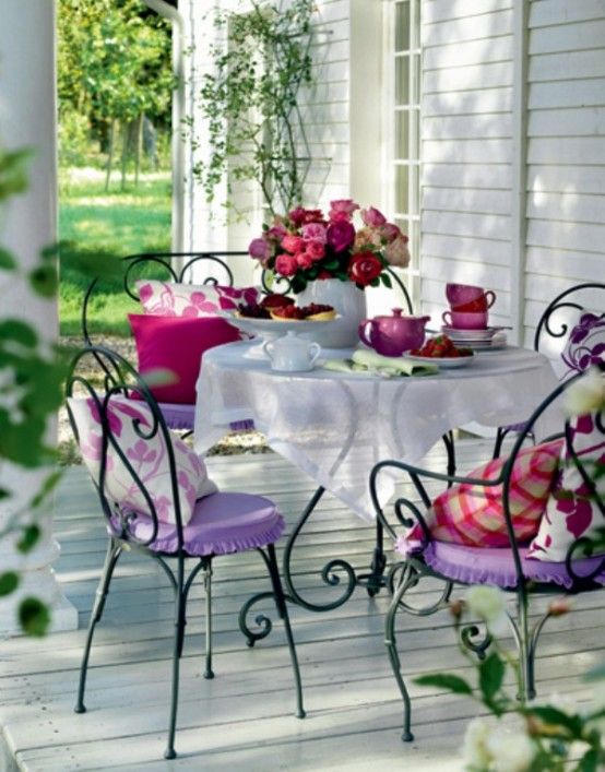 Terrace Decorating Ideas in Provence Style … | Terrace decor .