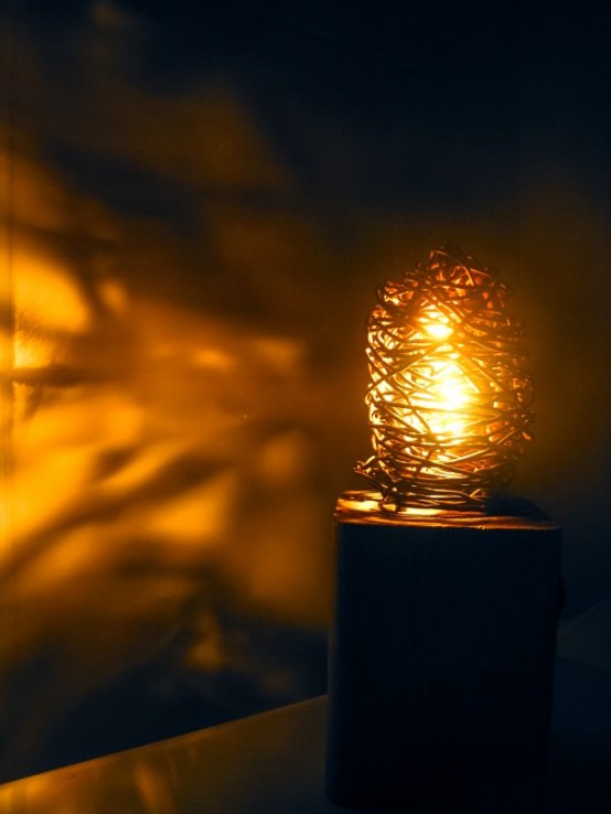 Industrial Wood And Metal Eco Lamp From Scraps - DigsDi