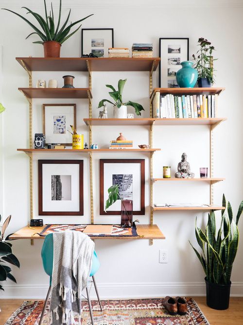DIY Mid-Century Desk Wall Unit — OLD BRAND NEW | Living room diy .