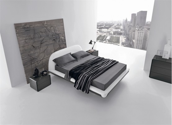 Minimalist Bed For Modern Bedroom - Fusion By Presotto - DigsDi