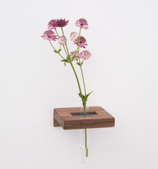 Minimalist Tube Wall Shelves And Flower Vases In One | DigsDigs in .