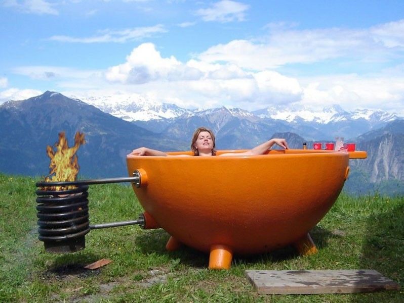 Pin by Blue Bath Quality Home, Kitche on Dutch Tub | Fire Hot Tub .
