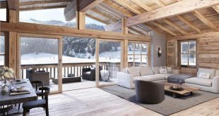 modern chalet, Scandinavian country style, alpine style furniture .