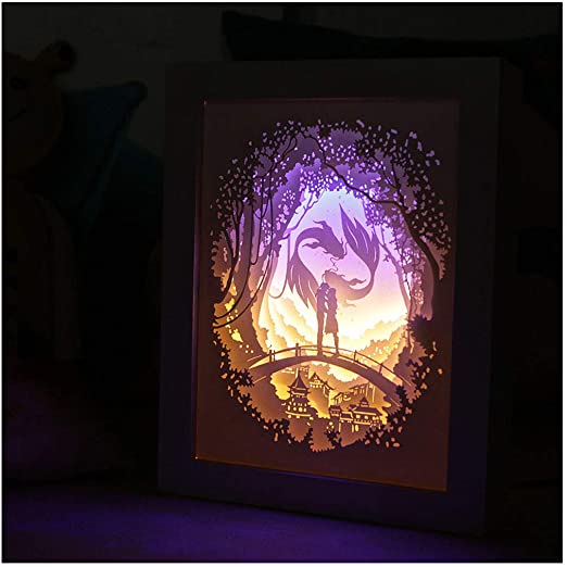 Amazon.com: 3D Paper Carving Lamp, Stereo Creative Remote Paper .