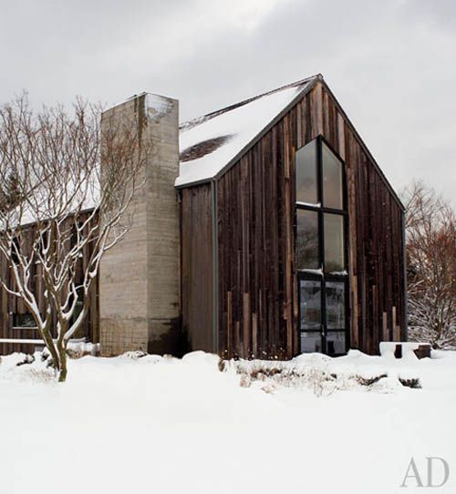 We love this renovated barn! The floor to ceiling window adds a .