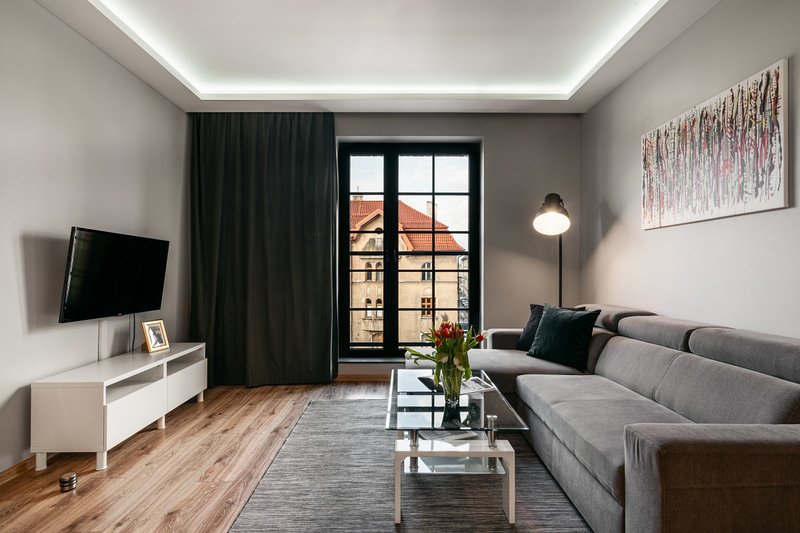 Modern and industrial apartment in historic brewery by the Old .