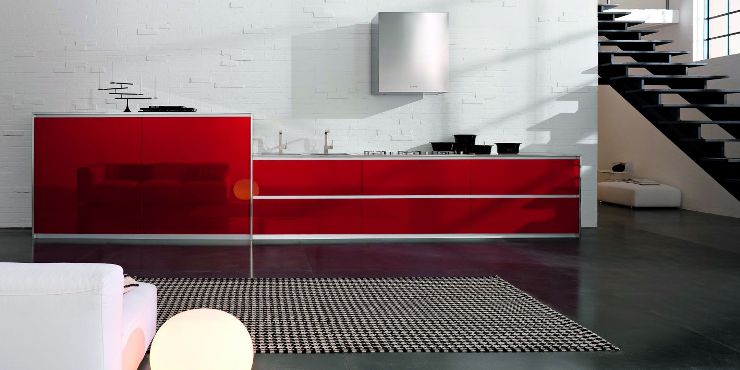 Interior Decorating Ideas: Modern Kitchen Designs with Red and .
