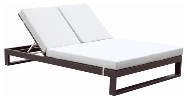Amber Modern Outdoor Double Chaise Lounge - Transitional - Outdoor .