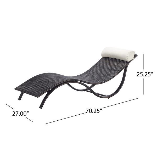 Shop Sunset Modern Outdoor Wicker Chaise Loungers with Pillows .