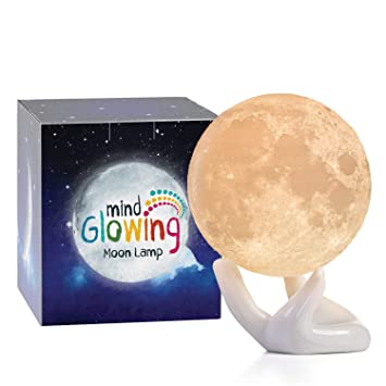 Amazon.com: Mind-glowing 3D Moon Lamp - Warm and Lunar White Night .